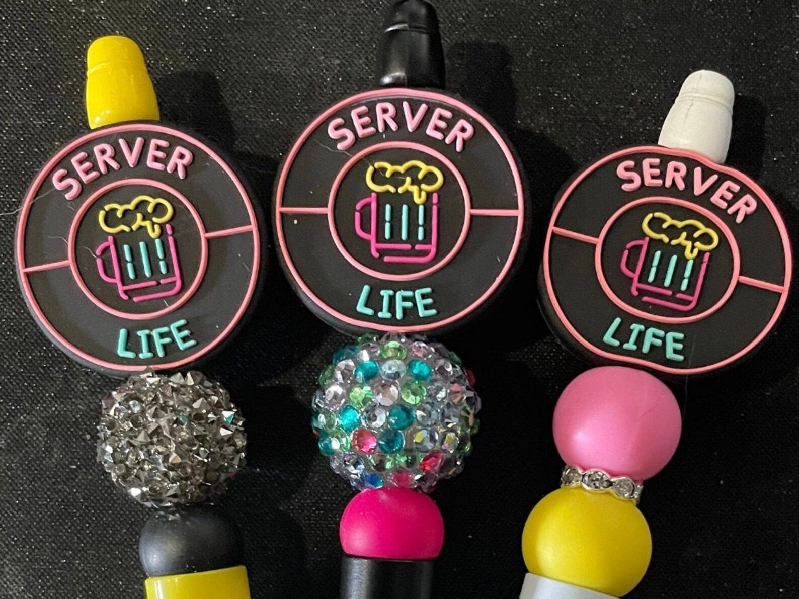 Silicone Focal Bead Server Life for keychains, pens, gifts